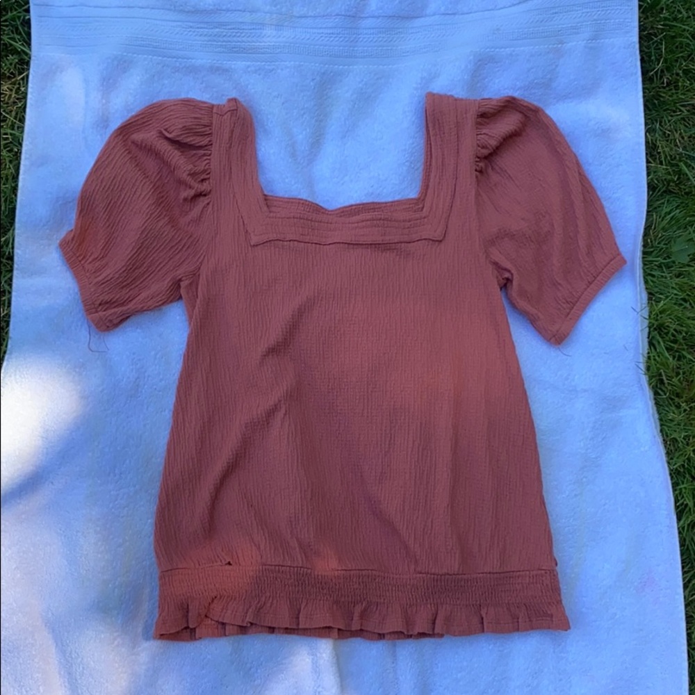 Coral blouse